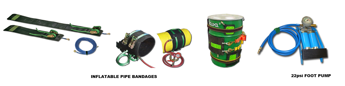 Pipe Bandages and Leak Sealing Bags
