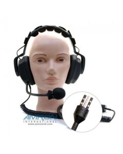 Amron 2460-20 Standard Headset with EO Connector and Spiral Cord