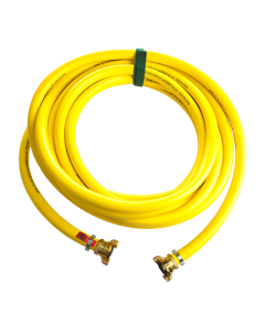 Sava Yellow inflation hose, 33 ft, With Safety GEKA Couplings