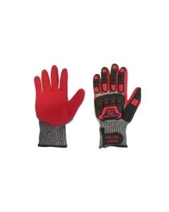 Pressure Junkiez Cut Level 5 Impact Gloves Red/Black