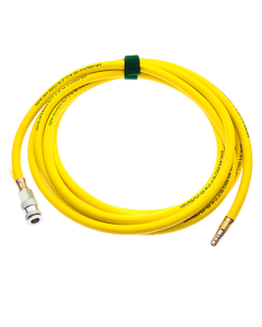 Sava Yellow inflation hose, 33 ft, Nytrile with Safety couplers (10 Bar/145 PSI)